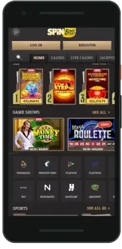 SpinBoss registratie op de telefoon