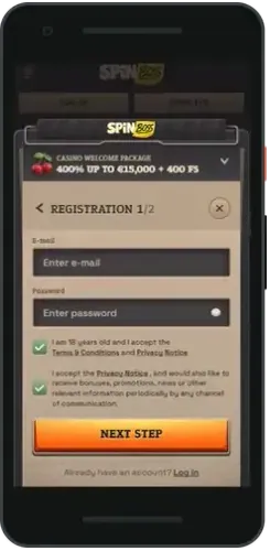 SpinBoss mobiele lobby